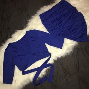 Blue two piece set